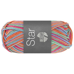 Lana Grossa STAR Print | 368-oransje/pink/myntegrønn/lys blå
