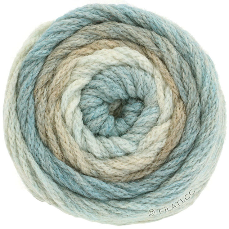 Lana Grossa SUPER COLOR | 101-natur/beige/lys blå/beigeblå