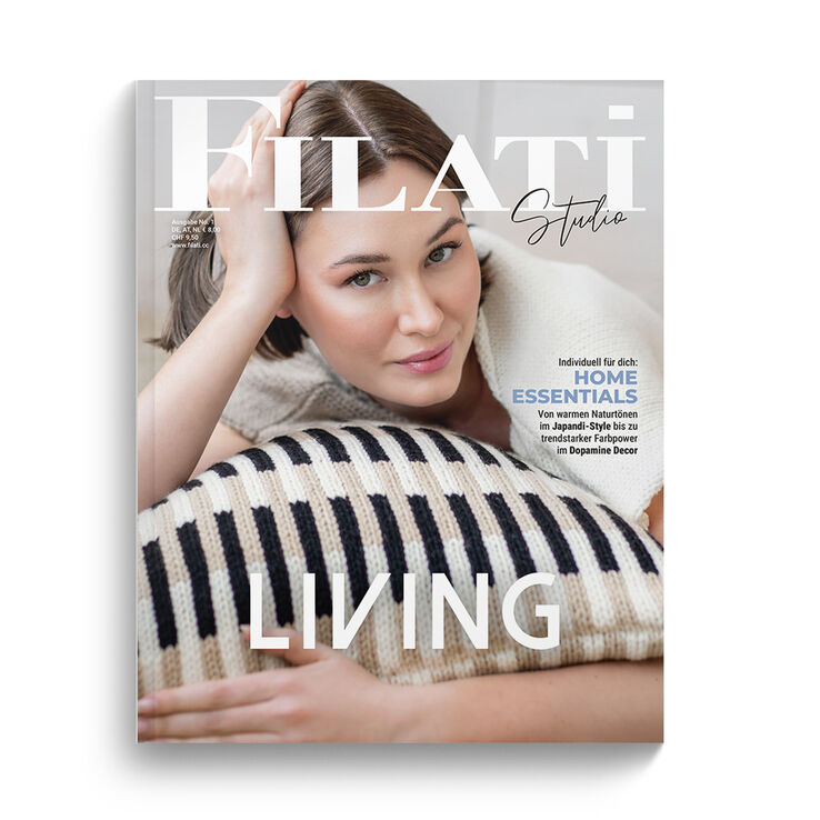LIVING No. 1 - Magasin (DE) + Strikkeopskrifter (NO) fra FILATI Studio