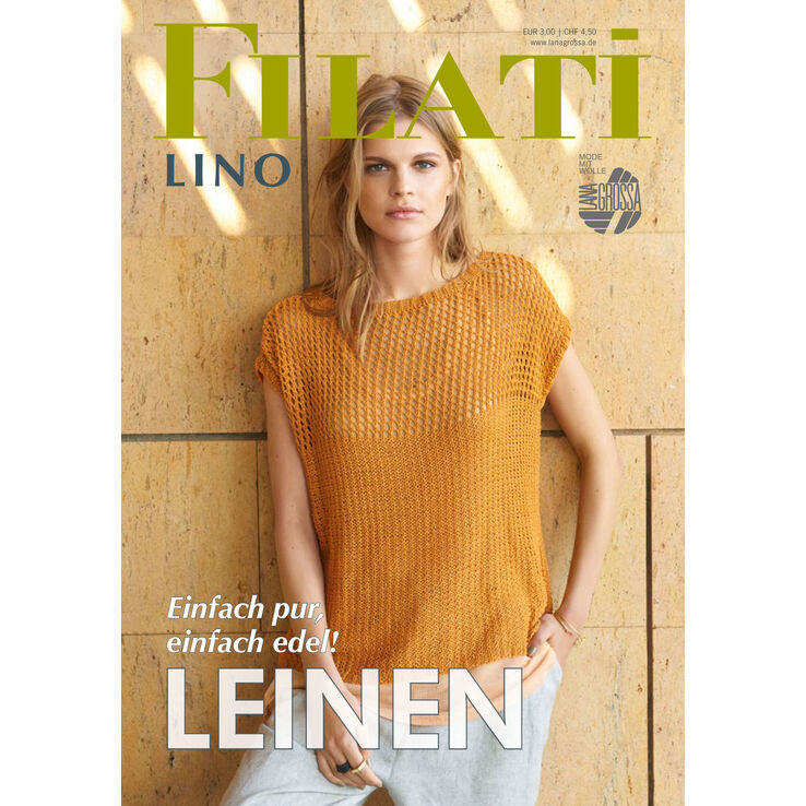FILATI Lino Udgave 1 - Magasin (DE) + Strikkeopskrifter (DK) fra Lana Grossa