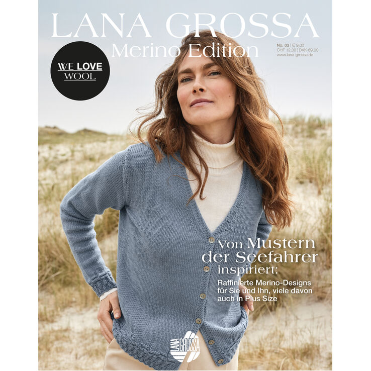 Merino Edition No. 3 - Magasin (DE) + Instruksjonsdel (NO) fra Lana Grossa