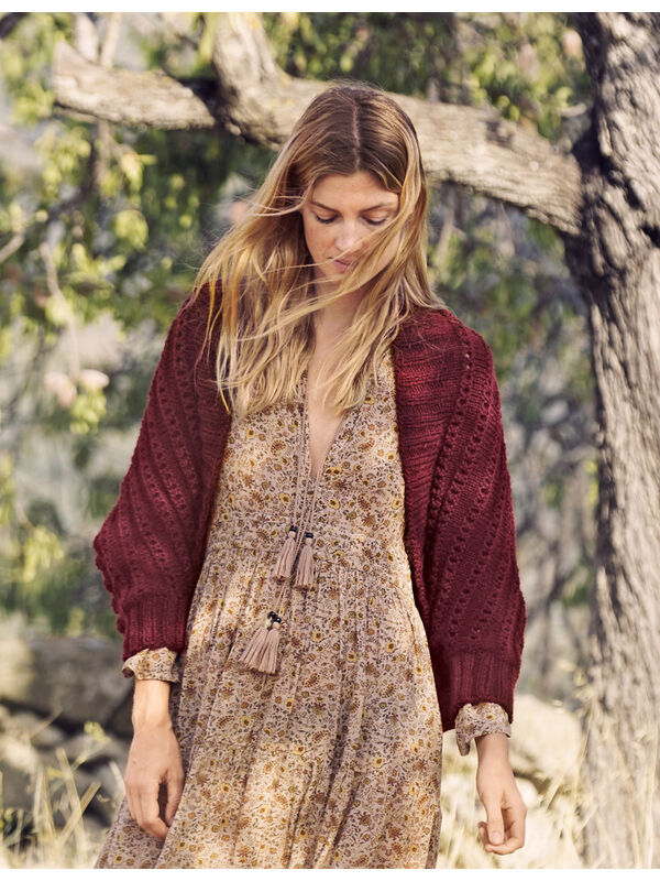 Lana Grossa SKJERF MED ERME Alta Moda Alpaca - Strikkeoppskrift (NO)