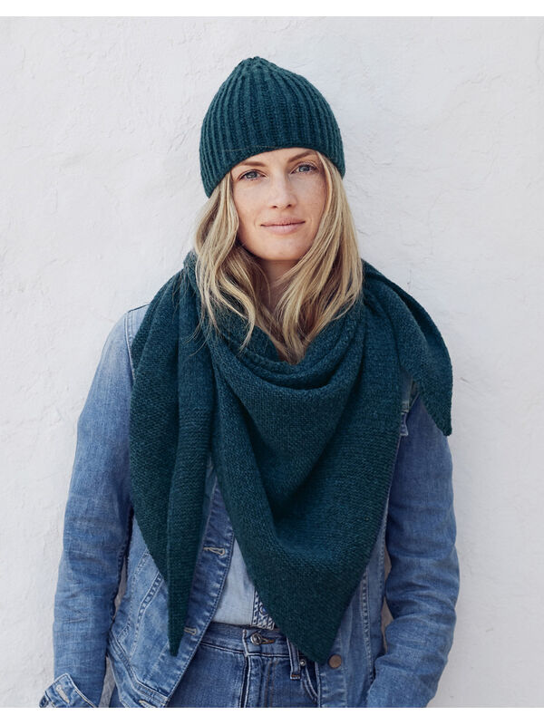 Lana Grossa TREKANTSKJERF Cashmere 16 Fine - Strikkeoppskrift (NO)