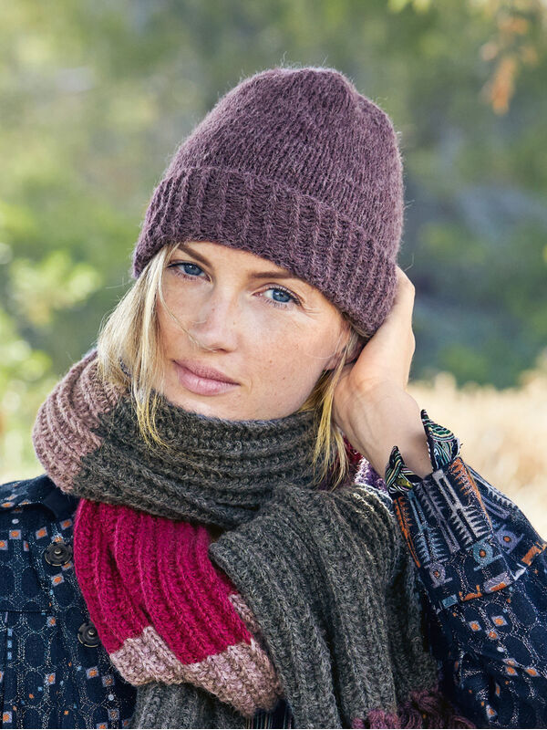 Lana Grossa BEANIE Alta Moda Alpaca - Strikkeoppskrift (NO)