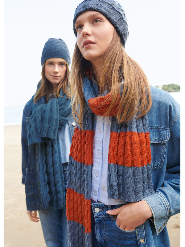 Lana Grossa SKJERF I COLLEGE-LOOK Cool Wool - Strikkeoppskrift (NO)