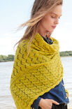 Lana Grossa TREKANTTØRKLÆDE Cool Wool Lace - Strikkeoppskrift (NO)