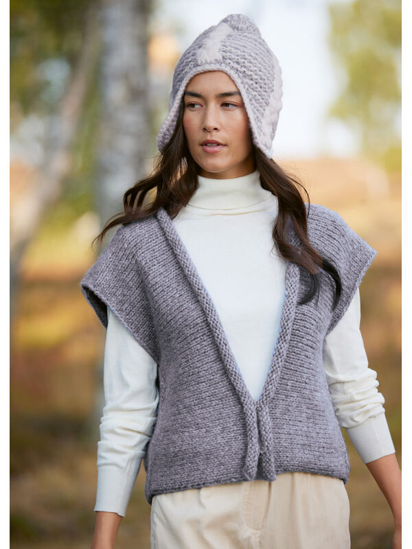 Lana Grossa VEST Ecopuno Chunky - Strikkeoppskrift (SE)