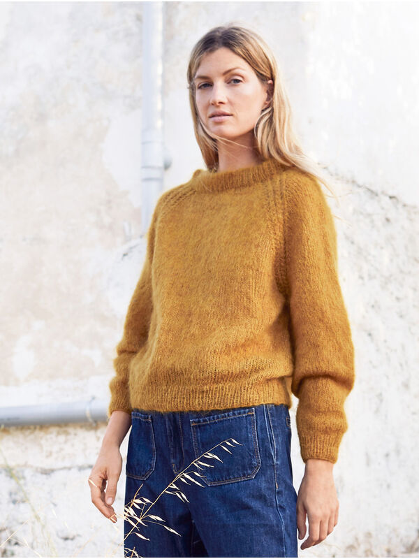 Lana Grossa RAGLANPULLOVER Brigitte No. 3 - Strikkeoppskrift (DK)