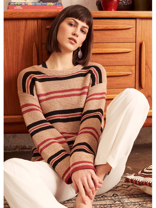 Lana Grossa PULLOVER Brigitte No. 4 - Strikkeoppskrift (SE)