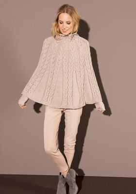PONCHO & PULSVARMERE Cool Wool Big - Strikkeoppskrift (DK) fra Lana Grossa