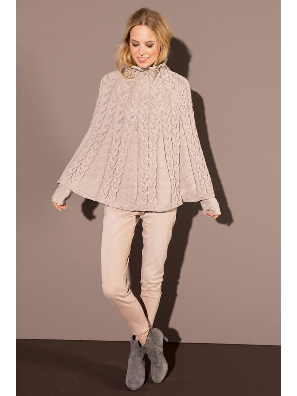 Lana Grossa PONCHO & PULSVARMERE Cool Wool Big - Strikkeoppskrift (DK)