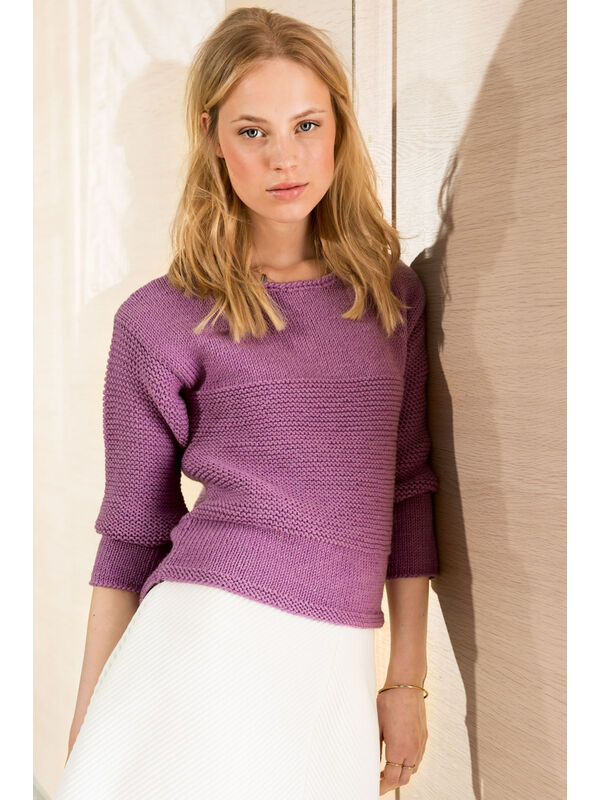 Lana Grossa PULLOVER Bingo Melange - Strikkeoppskrift (DK)