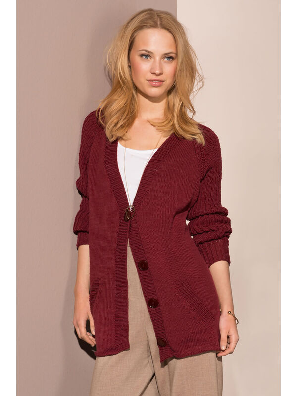 Lana Grossa JAKKE Cool Wool - Strikkeoppskrift (DK)