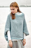 Lana Grossa PONCHOPULLOVER Alta Moda Alpaca - Strikkeoppskrift (DK)
