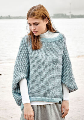 PONCHOPULLOVER Alta Moda Alpaca - Strikkeoppskrift (DK) fra Lana Grossa