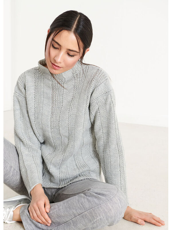 Lana Grossa PULLOVER Cool Wool Big - Strikkeoppskrift (DK)