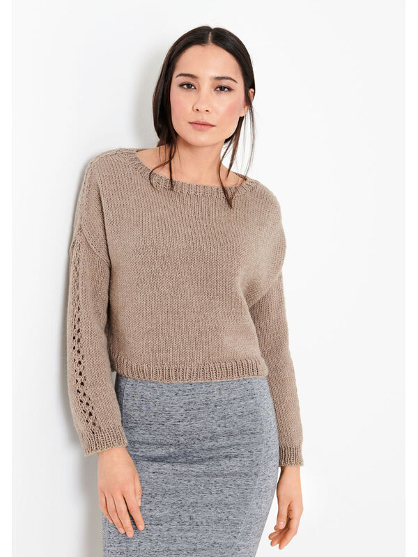 Lana Grossa PULLOVER Bingo Melange - Strikkoppskrift (DK)