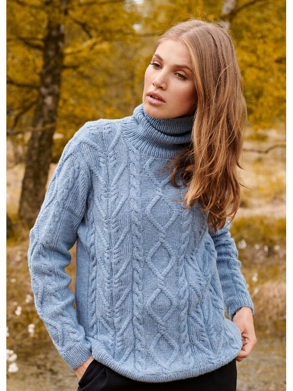 Lana Grossa PULLOVER Cashmere 16 Fine - Strikkeoppskrift (DK)