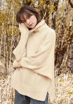 PONCHOPULLOVER Alta Moda Alpaca - Strikkeoppskrift (NO) fra Lana Grossa