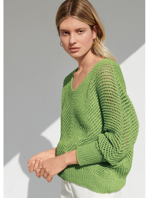 Lana Grossa PULLOVER Alta Moda Cotolana - Strikkeoppskrift (DK)