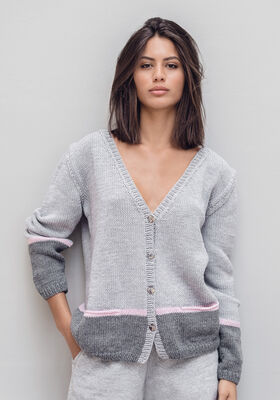 CARDIGAN Cool Wool Big Melange - Strikkeoppskrift (NO) fra Lana Grossa