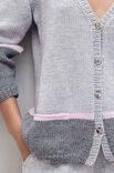 Lana Grossa CARDIGAN Cool Wool Big Melange - Strikkeoppskrift (NO)