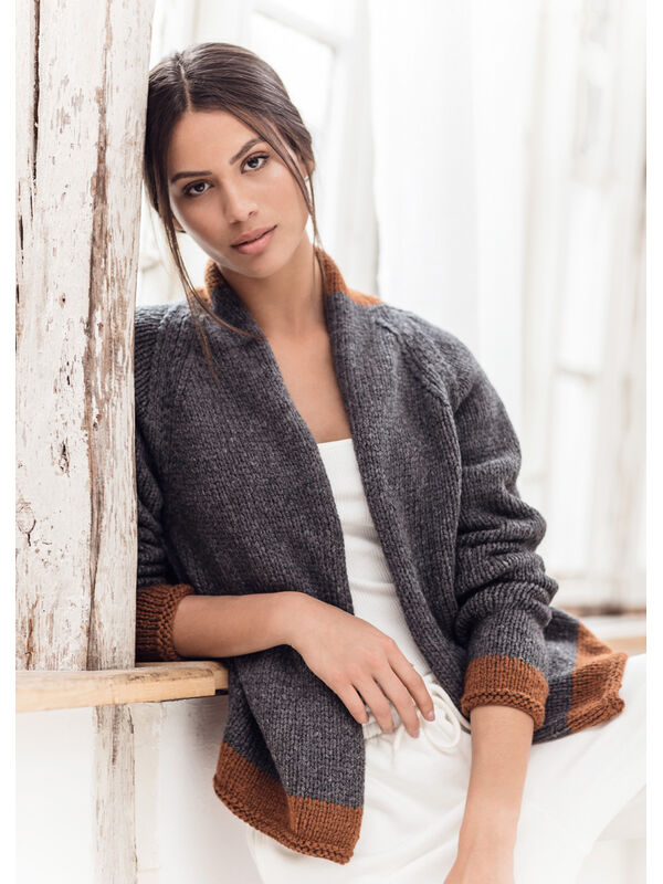 Lana Grossa CARDIGAN Alta Moda Cashmere 16 - Strikkeoppskrift (DK)