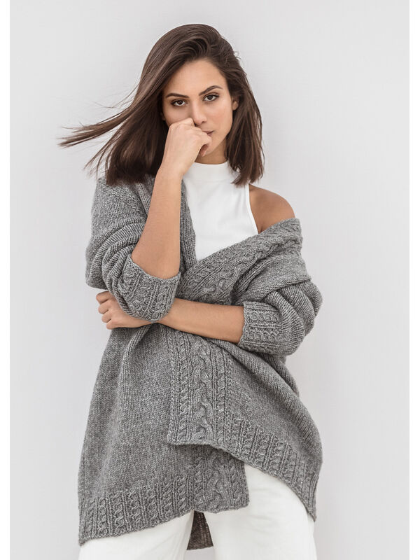 Lana Grossa CARDIGAN Alta Moda Alpaca - Strikkeoppskrift (NO)