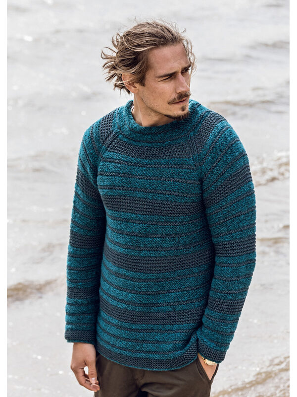 Lana Grossa PULLOVER Fusione & Bingo Melange - Strikkeoppskrift (NO)
