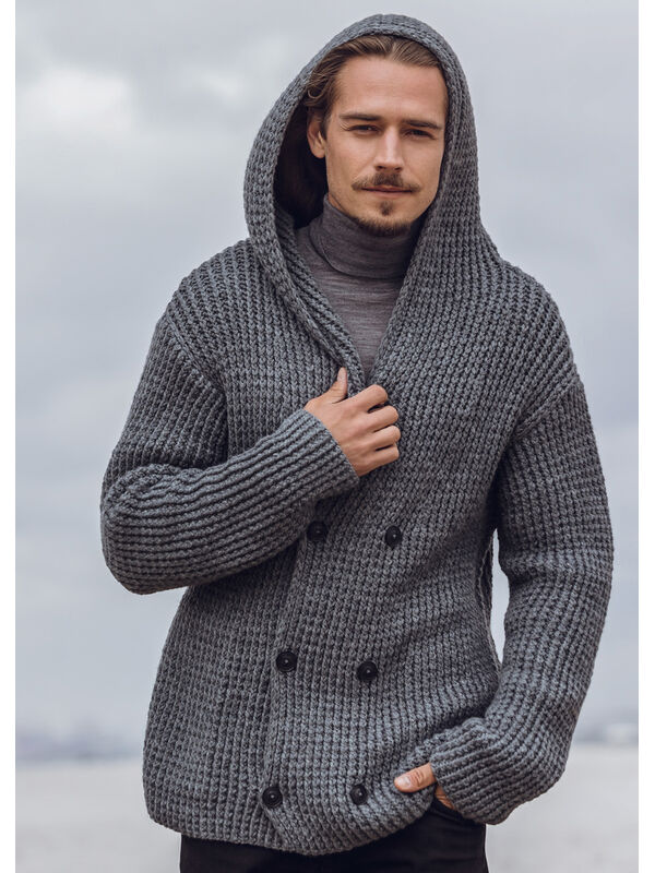 Lana Grossa HETTEJAKKE Alta Moda Cashmere 16 - Strikkeoppskrift (NO)