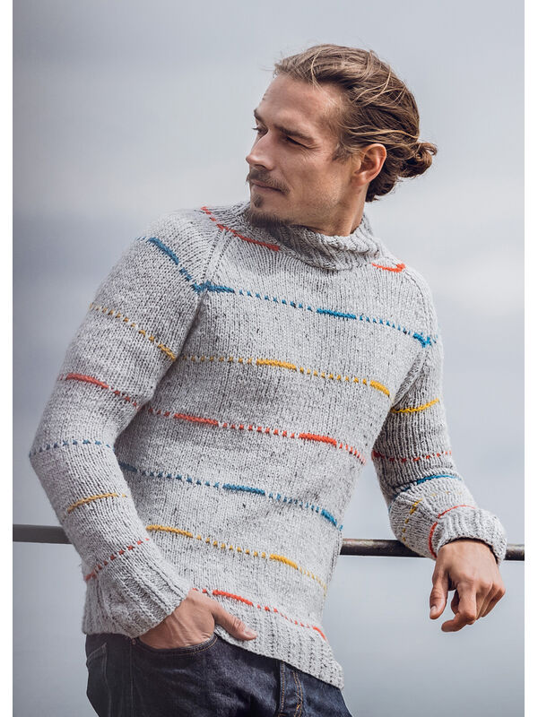 Lana Grossa PULLOVER Benessere Tweed & Brigitte No. 2 - Strikkeoppskrift (NO)