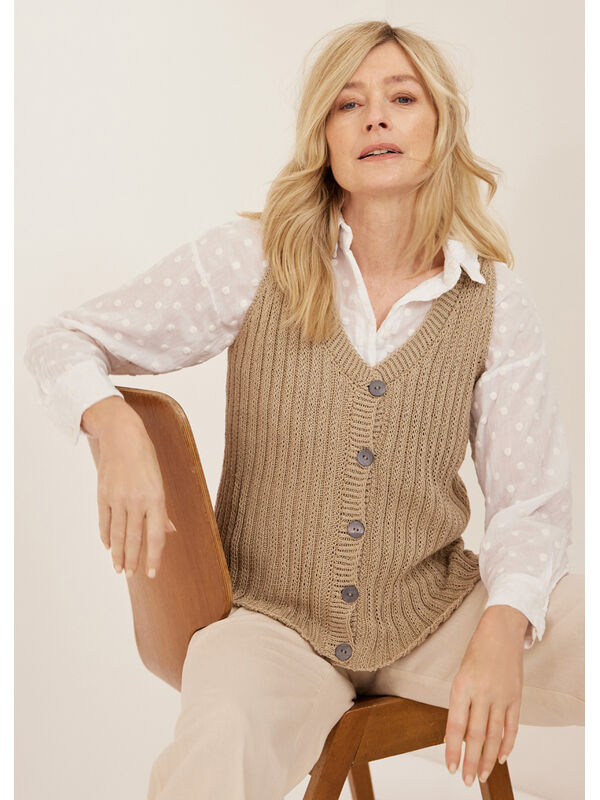 Lana Grossa VEST Solo Lino - Strikkeoppskrift (NO)