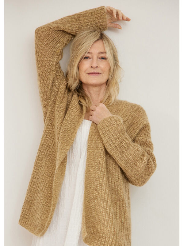 Lana Grossa CARDIGAN Silkhair & Brillino - Strikkeoppskrift (NO)