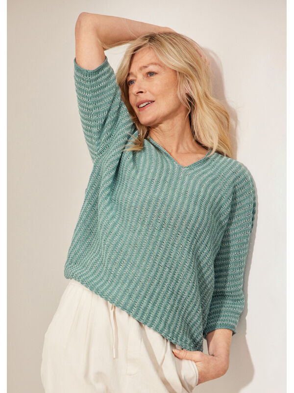 Lana Grossa PULLOVER Fourseason & Capri - Strikkeoppskrift (NO)