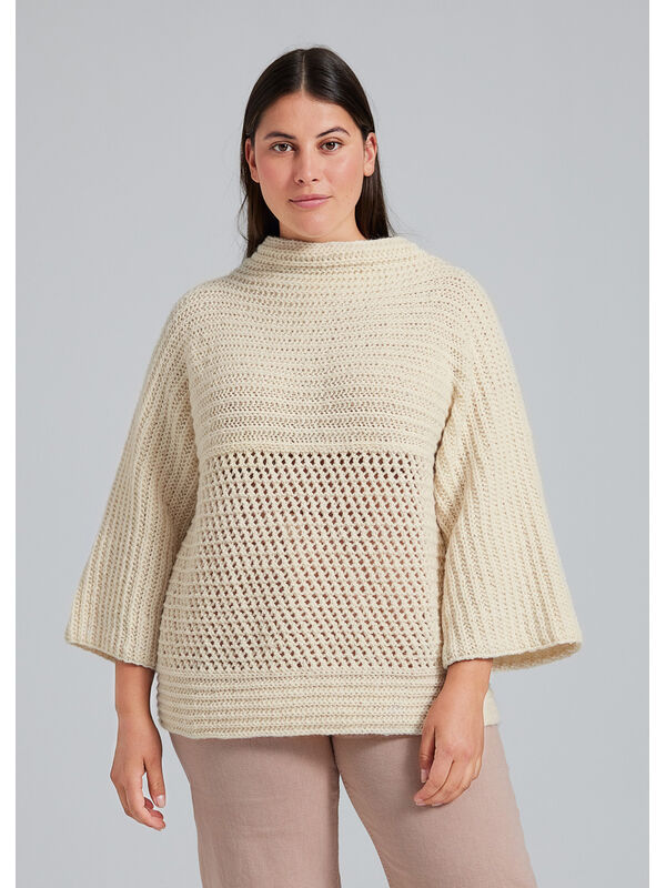 Lana Grossa PULLOVER Landlust Alpaka Merino 100 - Strikkeoppskrift (DK)