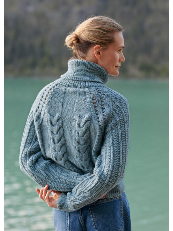 Lana Grossa PULLOVER Alta Moda Alpaca - Strikkeoppskrift (DK)