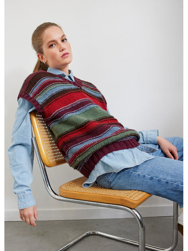 Lana Grossa SLIPOVER Alta Moda Cashmere 16 - Strikkeoppskrift (DK)
