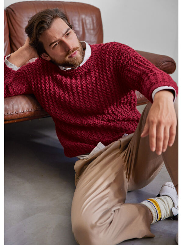 Lana Grossa PULLOVER Cool Merino - Strikkeoppskrift (DK)