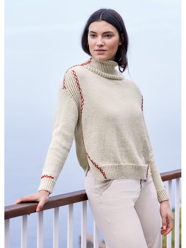 Lana Grossa PULLOVER Alta Moda Cotolana - Strikkeoppskrift (DK)