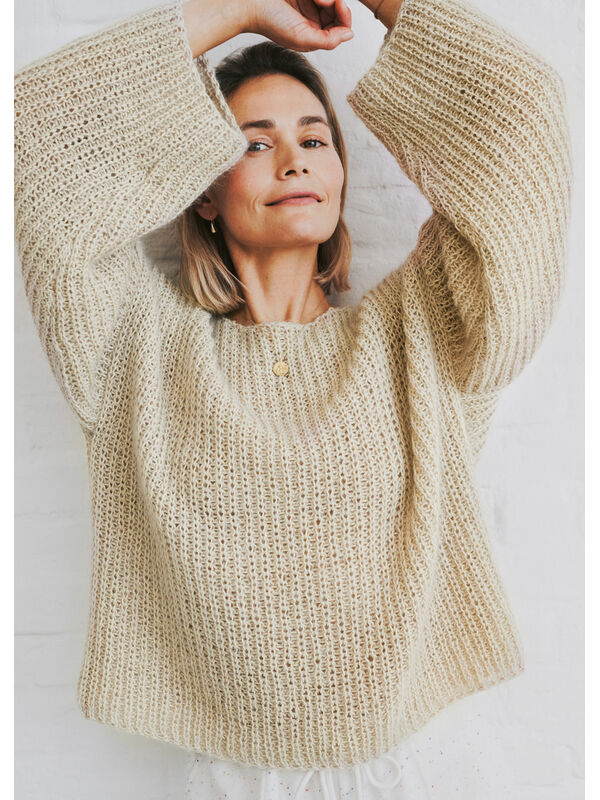 Lana Grossa PULLOVER Landlust Sommerseide & Silkhair - Strikkeoppskrift (DK)