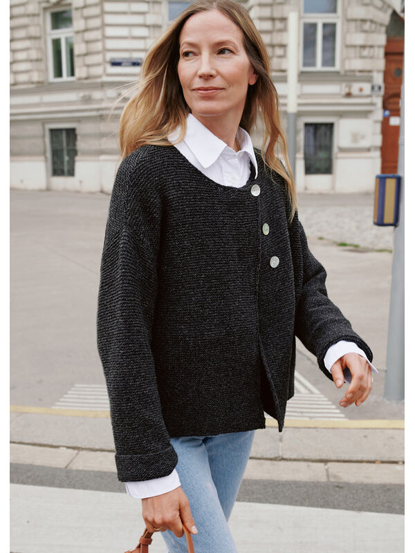 Lana Grossa CARDIGAN Cashmere 16 Fine - Strikkeoppskrift (NO)