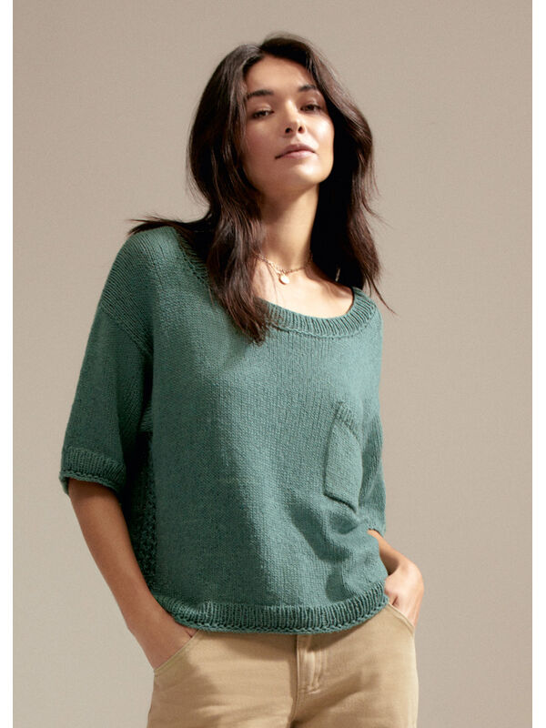 Lana Grossa T-SHIRT Alta Moda Cotolana - Strikkeoppskrift (SE)