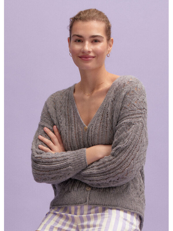 Lana Grossa CARDIGAN Ecopuno - Strikkeoppskrift (SE)