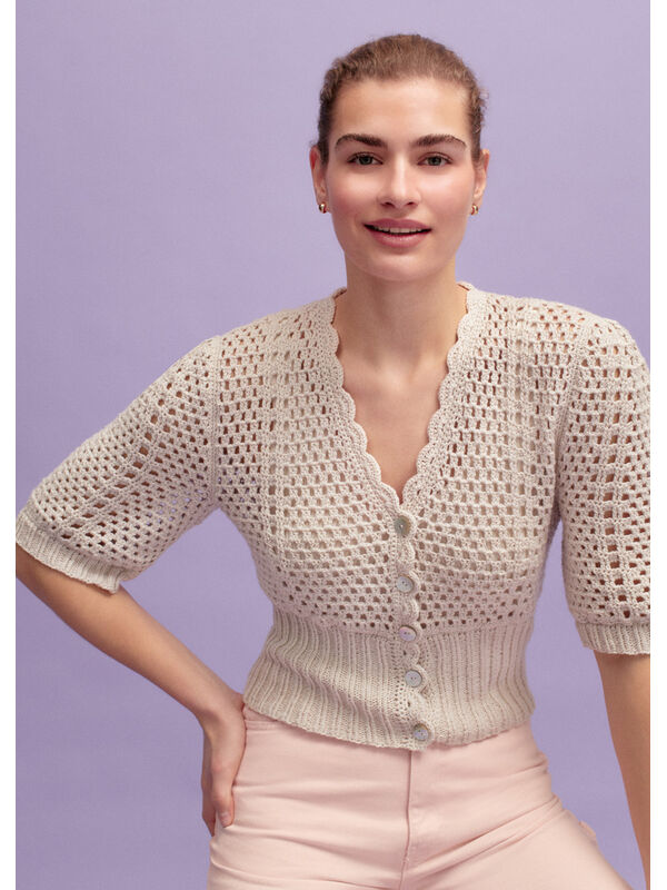 Lana Grossa CARDIGAN Alta Moda Cotolana - Strikkeoppskrift (NO)