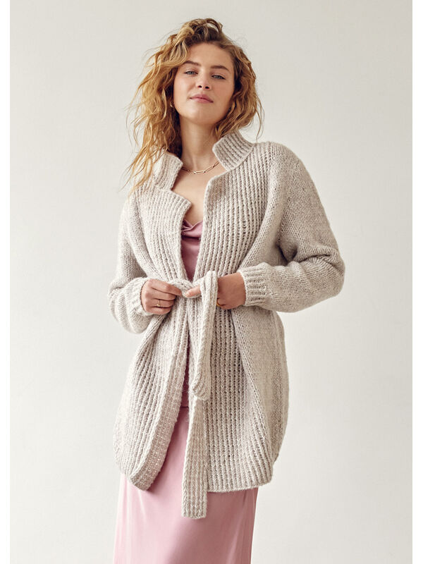 Lana Grossa CARDIGAN Ecopuno Chunky - Strikkeoppskrift (SE)
