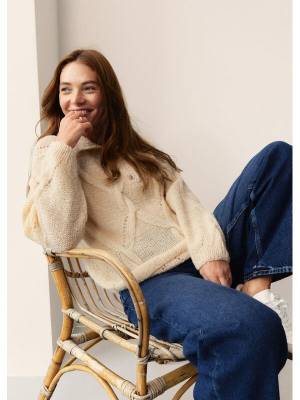 Lana Grossa POLO-SWEATER Setasuri - Strikkeoppskrift (SE)
