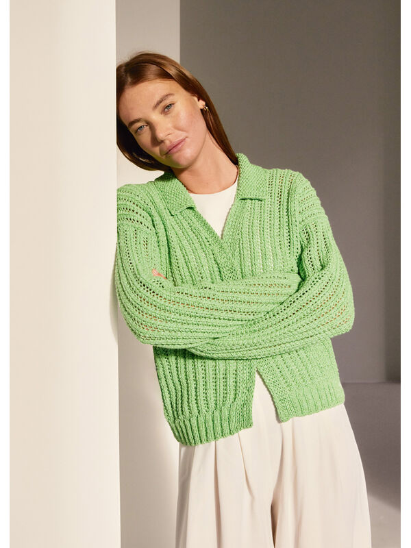 Lana Grossa CARDIGAN Landlust Sommerseide - Strikkeoppskrift (NO)