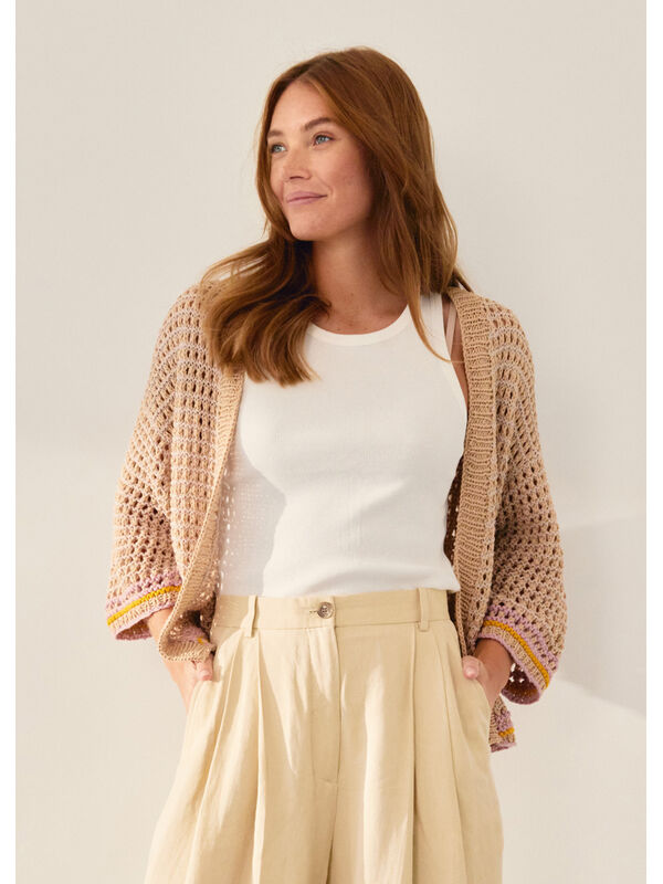 Lana Grossa CARDIGAN Cotton Wool & Elastico & Landlust Baumwolle - Strikkeoppskrift (SE)