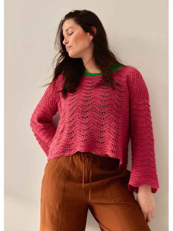 Lana Grossa PULLOVER Linissimo - Hekleopskrift (SE)