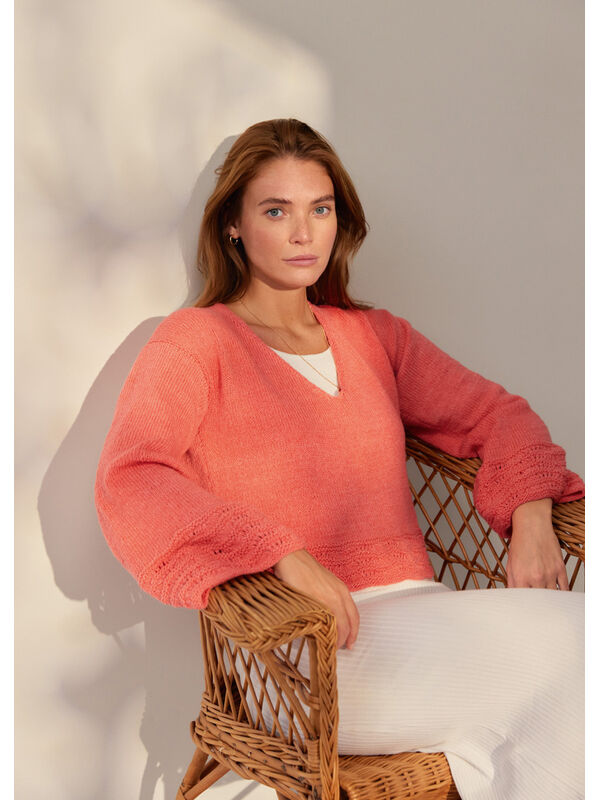 Lana Grossa PULLOVER Alta Moda Cotolana - Strikkeoppskrift (NO)